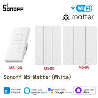 Sonoff M5 Matter 80 86 120 WiFi Smart Wall Mechanical Switch Voice Control Homekit For Alexa Google Home Alice SmartThings Apple