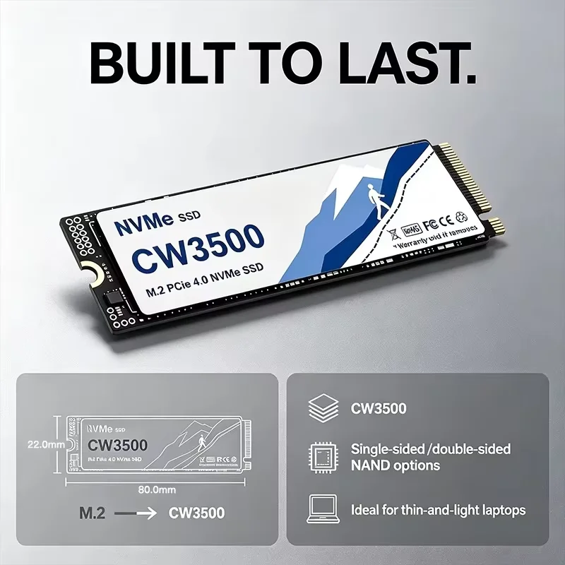 CW3500 M.2 SSD Hard Disk 1TB 2TB 7300MB/s NVMe M2 SSD 500GB PCIe 4.0 Internal Solid State Drive, For PC Desktop Laptop.