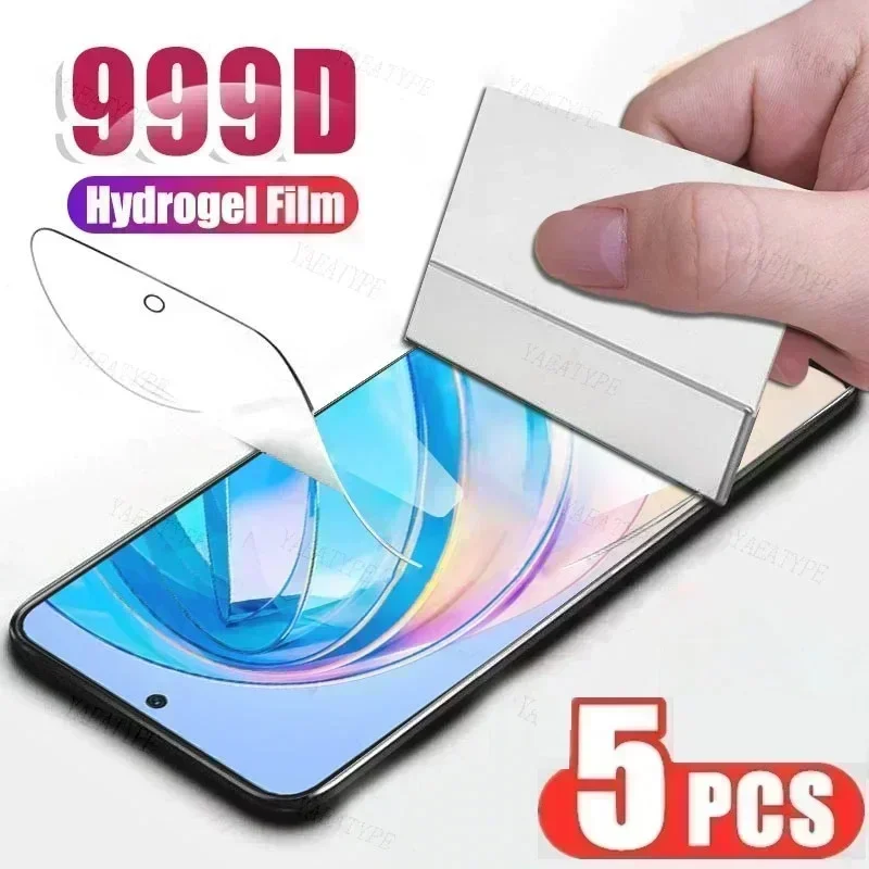 5PCS Hydrogel Film For Honor X8a X7a X6a X9 X8 X7 X6 X5 Screen Protector For Honor 90 70 50 Lite X50i X40i X30i X30 Not Glass