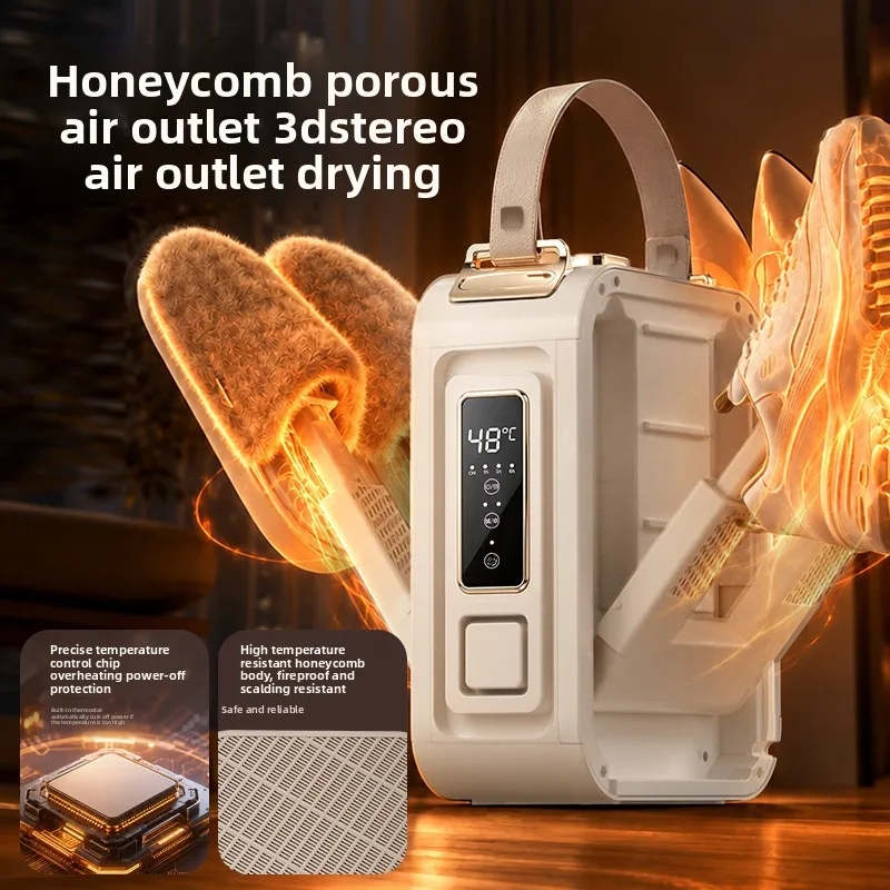6-Arm Shoe Dryer Timer Deodorizing Foldable Portable Boot Warmer for Home Use