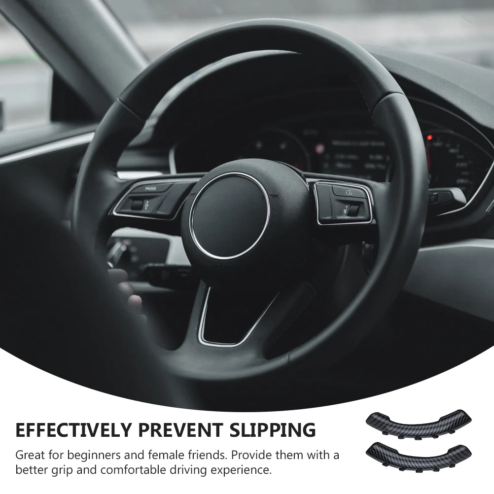 

2pcs Anti-Slip Steering Wheel Cover Protector Sleeve Universal Fit Durable Comfort Grip Easy Install Car Interior Accessories