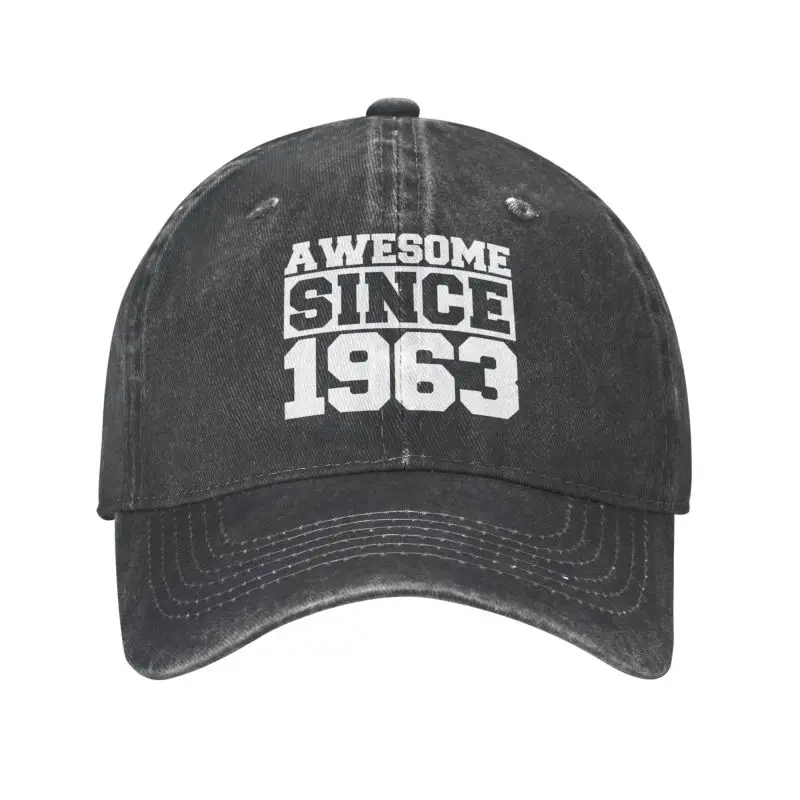 

Personalized Cotton Awesome Since 1963 Retro Birthday Gift Baseball Cap for Men Women Breathable Dad Hat Streetwear