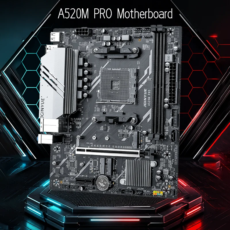 

A520M PRO M-ATX Motherboard Support AMD Ryzen 4000 5000 Series Processor Dual Channel DDR4 Max 64GB Ram 2X M.2 NVME 2X SATA3.0