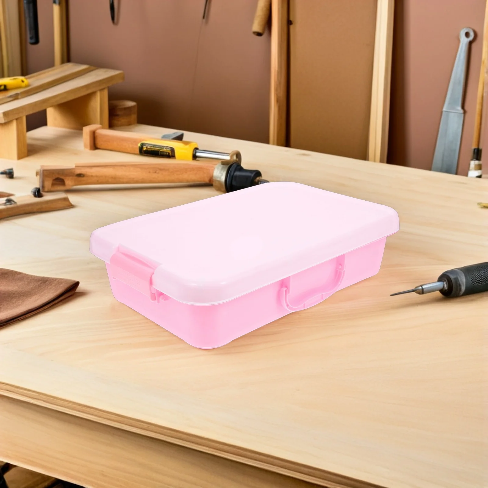 

2pcs Kids Sandbox With Lid: Portable Sensory Play Tray Large Capacity Sand Storage Child-Friendly Handle Activity Bin For