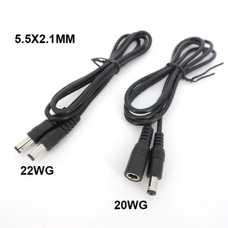 5.5mm 2.1mm DC Extension Cord Wire Male Female Power Cable For CCTV Security Cameras W28