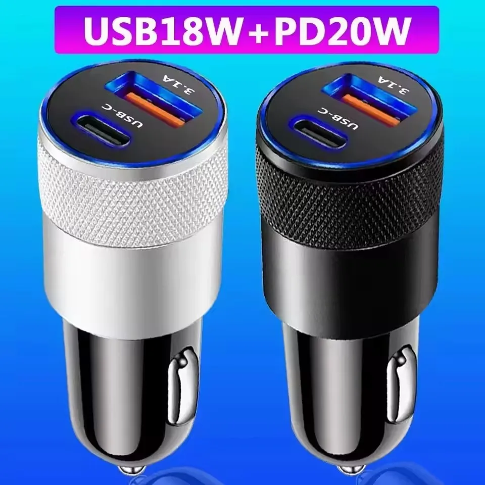 3.1A USB Car Charger Type C Fast Charging Phone Adapter For Xiaomi Huawei PD Phone Charger Adapter Socket Cigarette Lighter view 3