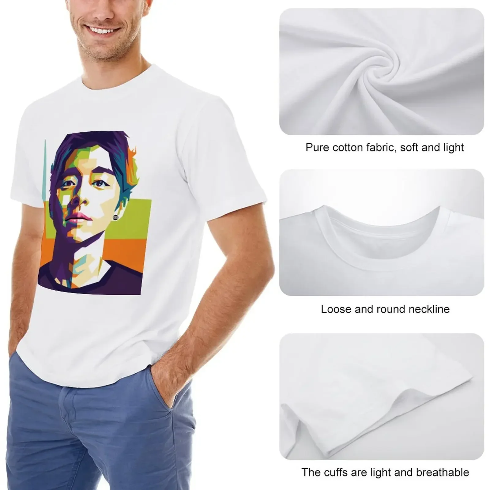 Gong Yoo in Pop Art Design T-Shirt custom t shirt anime t shirts basketball graphic tees summer tops t shirts for men graphic