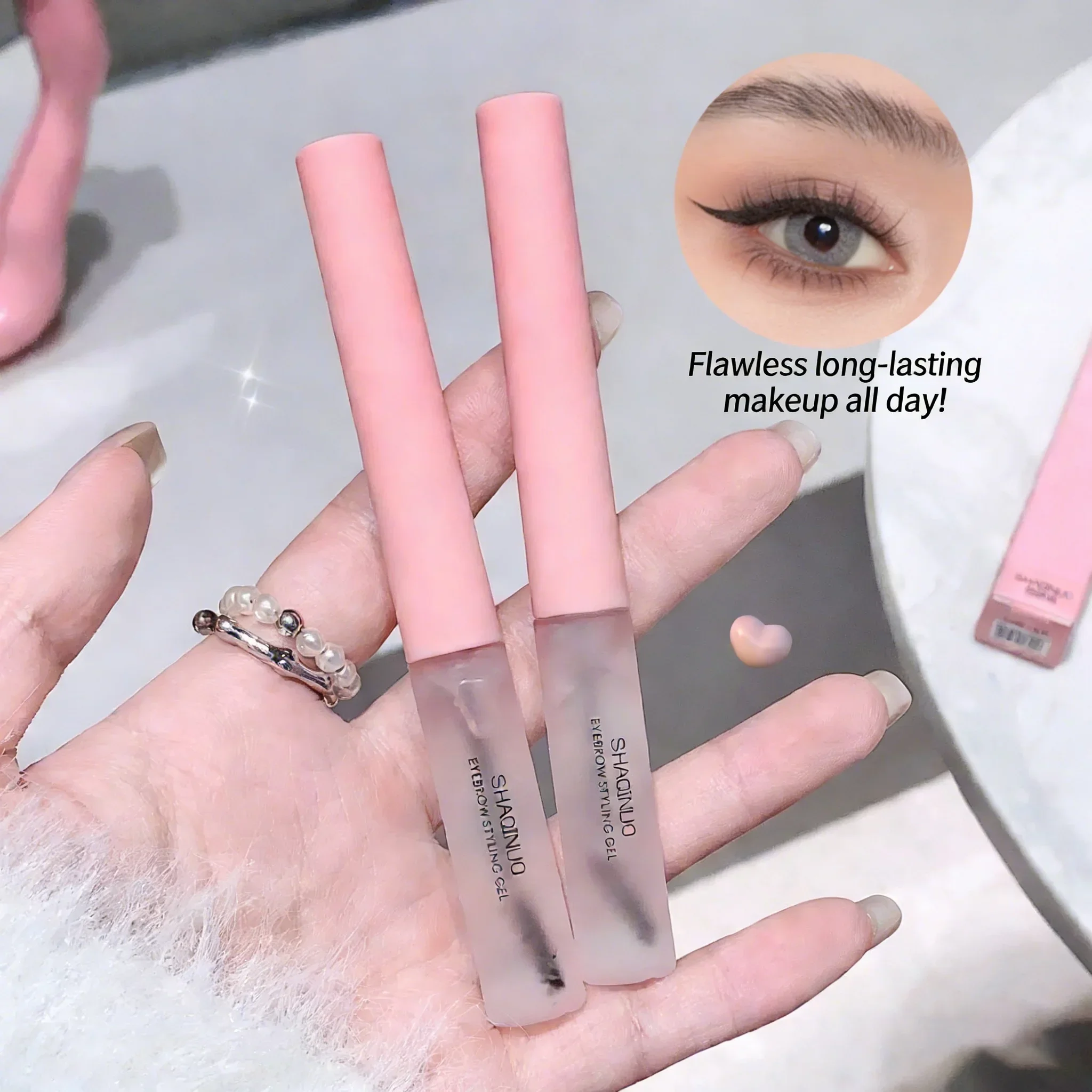 3D Eyebrow Gel Wild Setting Cream Silky Transparent Water Feeling Texture Natural Look Eyebrow Makeup Styling Glue