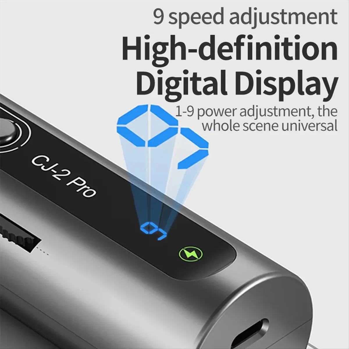 CJ-2 Pro Electric OCA Glue Remover with 9-Speed Adjustable LED Display for Mobile Phone LCD Screen Cleaning Repair Tool