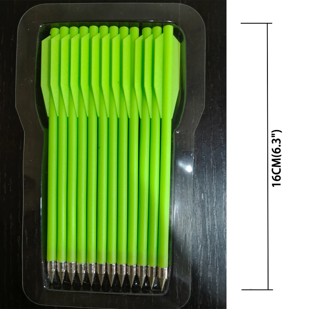 36/60 قطعة 6.3 "سهام القوس والنشاب البلاستيك رمح القوس والنشاب البراغي دوارات الصلب نصائح ل 50-80lbs مسدس القوس والنشاب الصغير الصيد الهدف #5