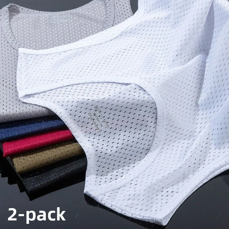 

Ice Silk Vest Men's Trendy Thin Me Breathable Qui Dry Summer Sports Wide oulder Strap Loose Svel Casual round Ne