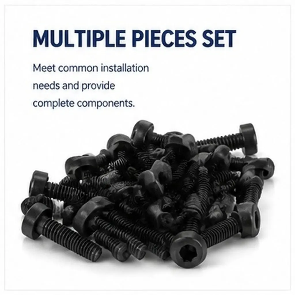 10Pcs M2.5 Black Socket Cap Head Bolts 12.9 Grade Carbon Steel Hex Socket Screws for Bed Frame Office Chair Furniture Repair
