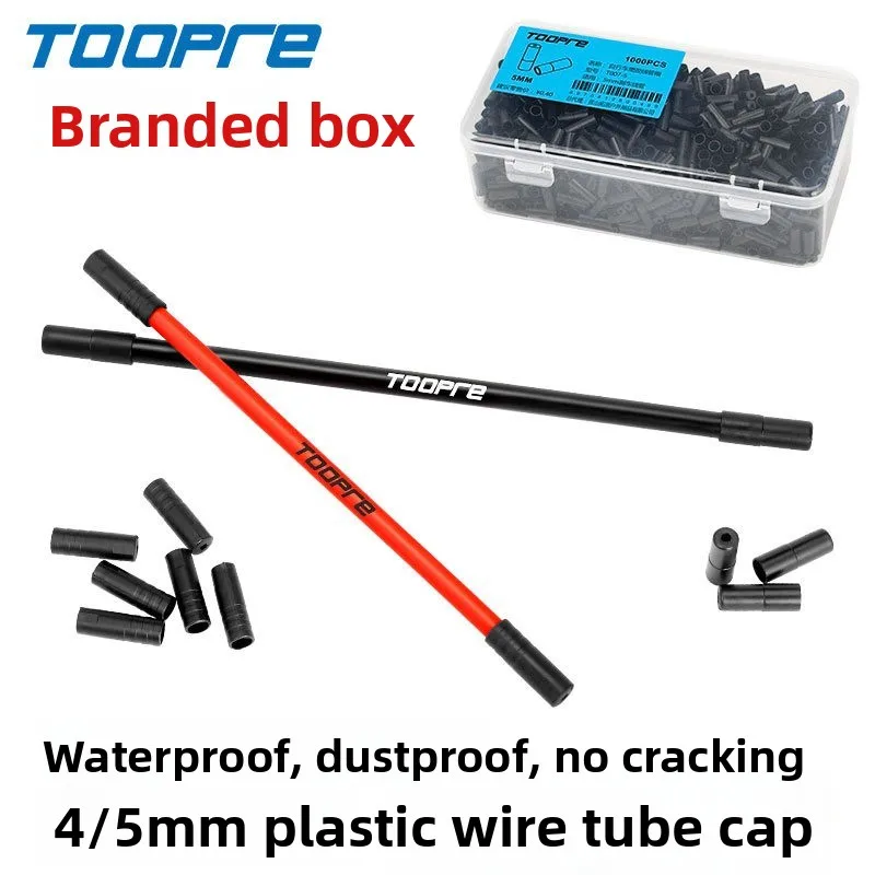200 قطعة TOOPRE الطريق الجبلية الدراجة البلاستيك سلك غطاء أنبوب متغير السرعة الفرامل 4/5 مللي متر سلك أنبوب الأنبوب الخارجي غطاء غبار