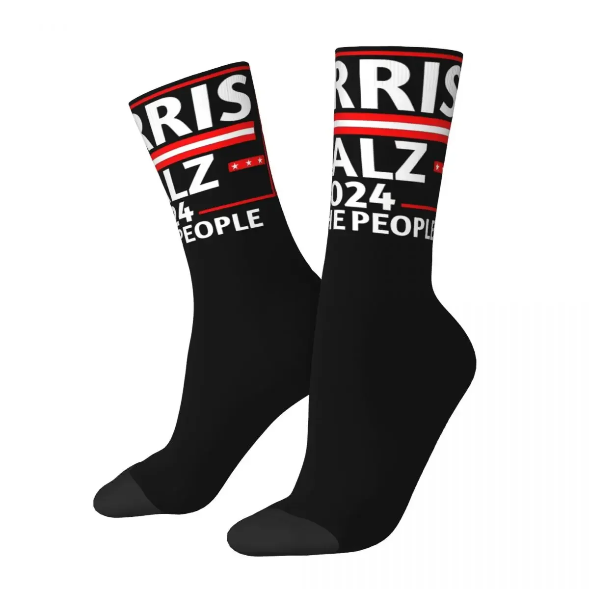 Hip Hop Unisex Socks Harris Walz 2024 Election Merch Warm Kamala Harris Sport Socks All Seasons