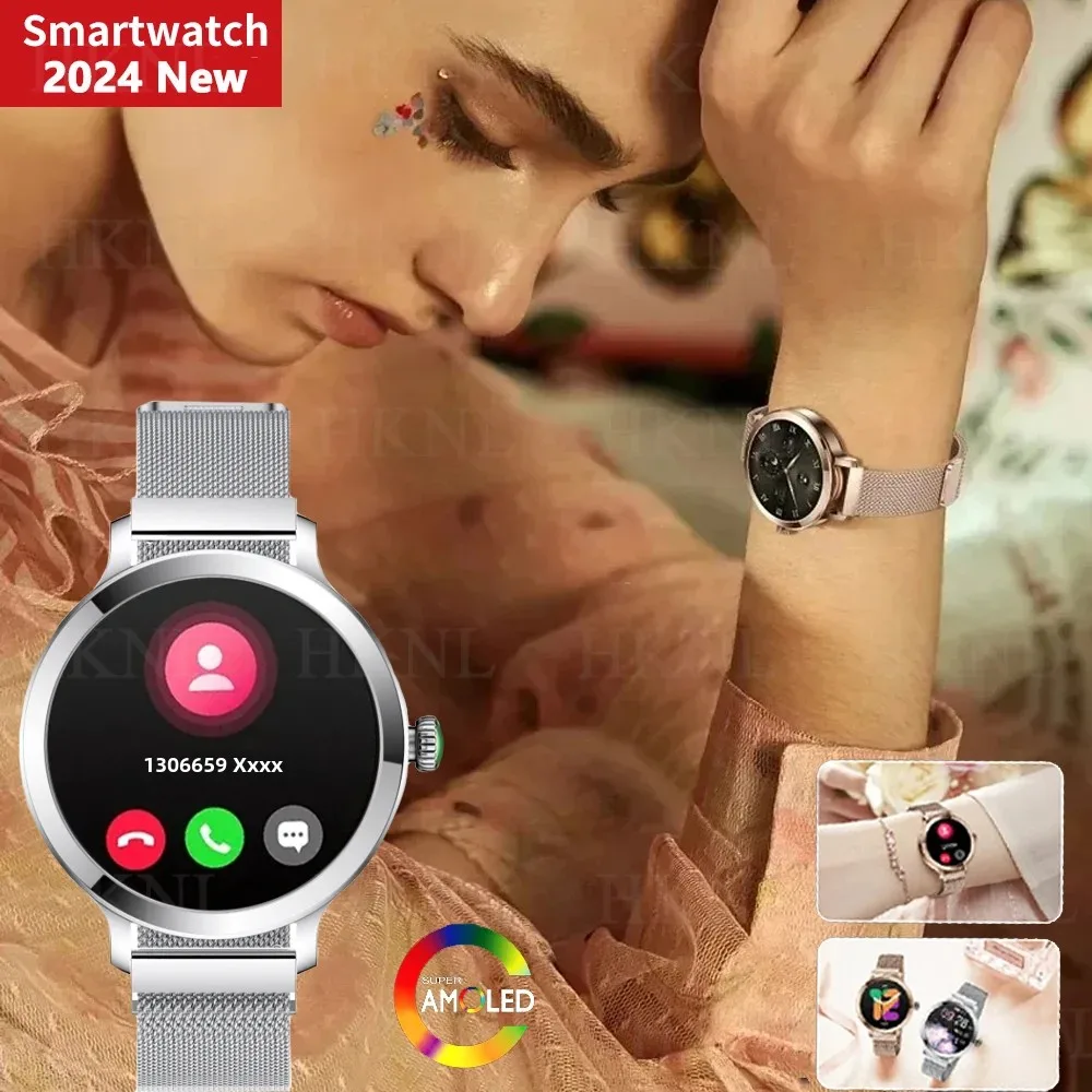 

2024 New Smart Watch For Women AMOLED Display 100+ Sports Modes Fitness Watch With Heart Rate SpO2 Sleep Tracker Calories GIFT