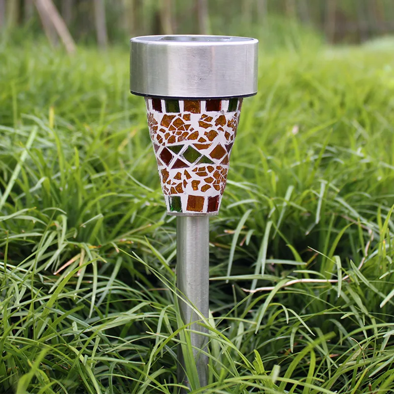 Solar Lawn Light Outdoor Waterproof Garden Light Mosaic LED Night Light Decorative Lighting Grass Light Ultra Bright