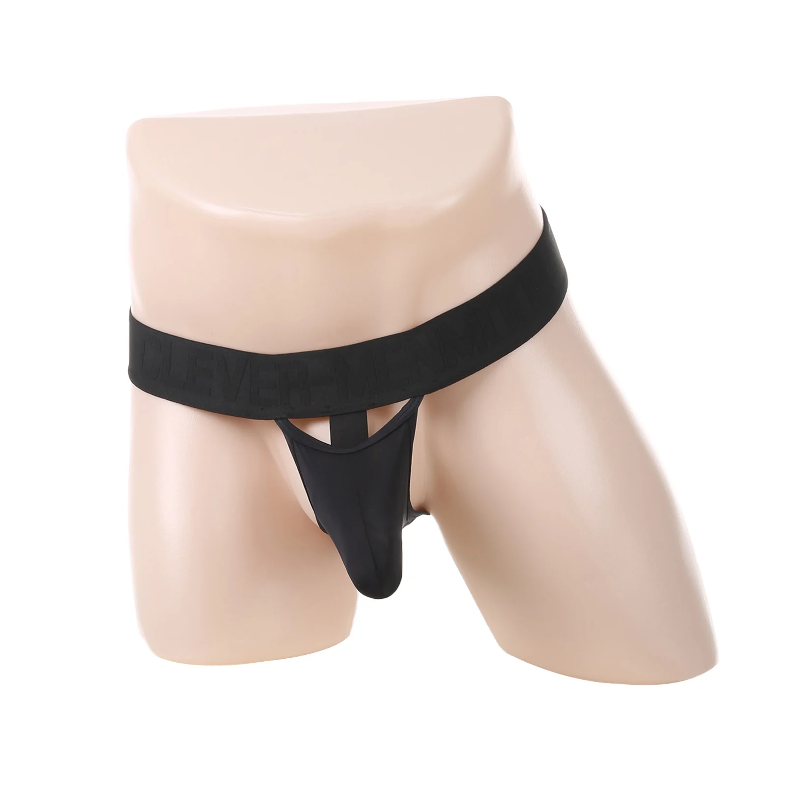 CLEVER-MENMODE Men's Sexy O-Ring Elephant Nose Briefs Ice Silk Men Ultra Thin Long Penis Mini Panties Miceo Openwork Lingerie