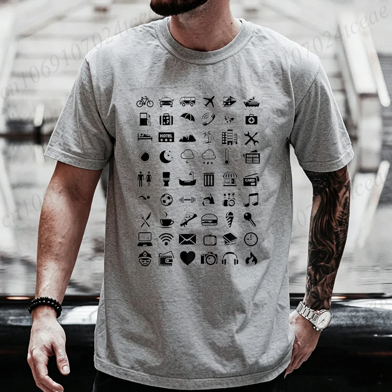 Travel Icon Language Travel Print Women T-Shirt Casual Crew Neck Short Sleeve Soft Women Shirts Aesthetic Streetwear Clothing - view 4