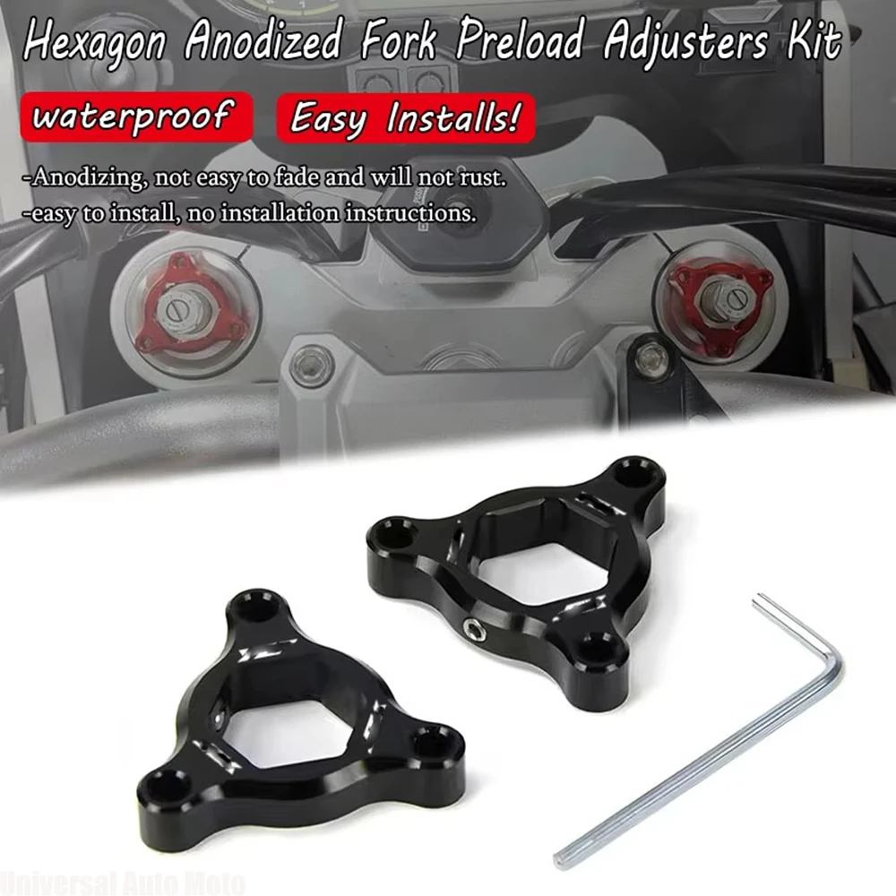Régulateur de précharge de fourche CNC 14MM pour moto Concours, compatible FZ1 YZF-R6 YZF-R1 YZF R1 R6 YZFR1 YZFR6 MT-09 MT09