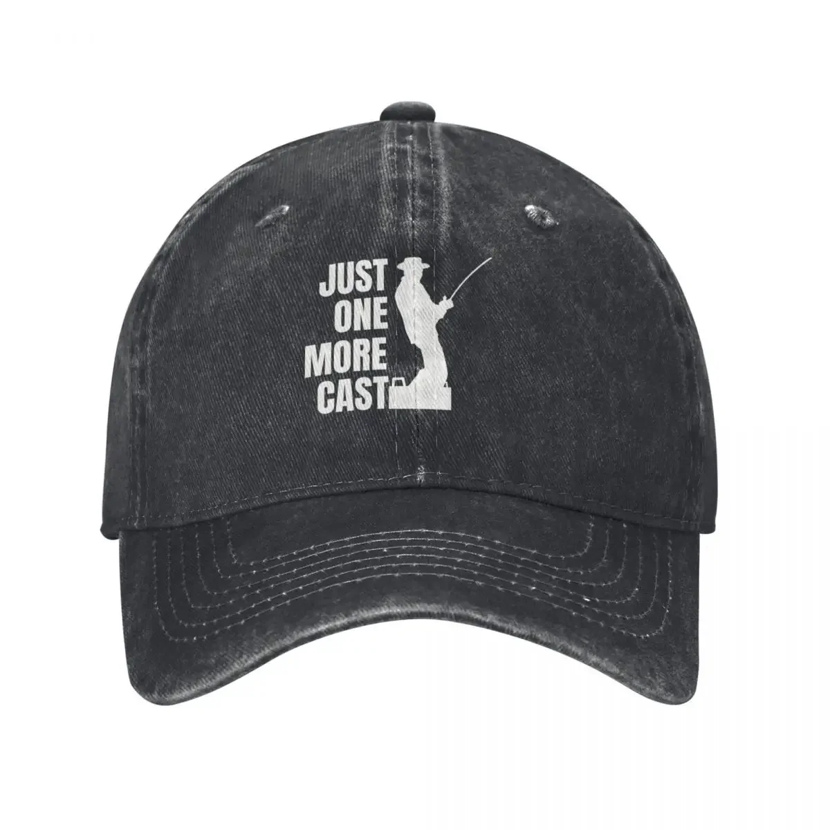 Just one more cast I promise - I got fish to catch Baseball Cap Mountaineering black For Women Men's