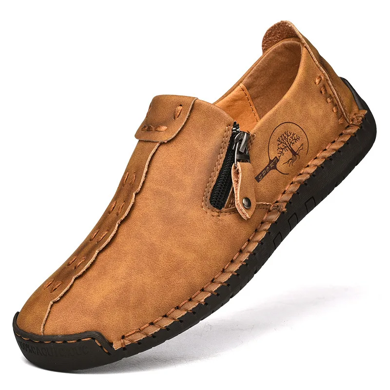 Men's Casual Leather Shoes with Soft Soles Men's Driving Shoes Loafers Shoes