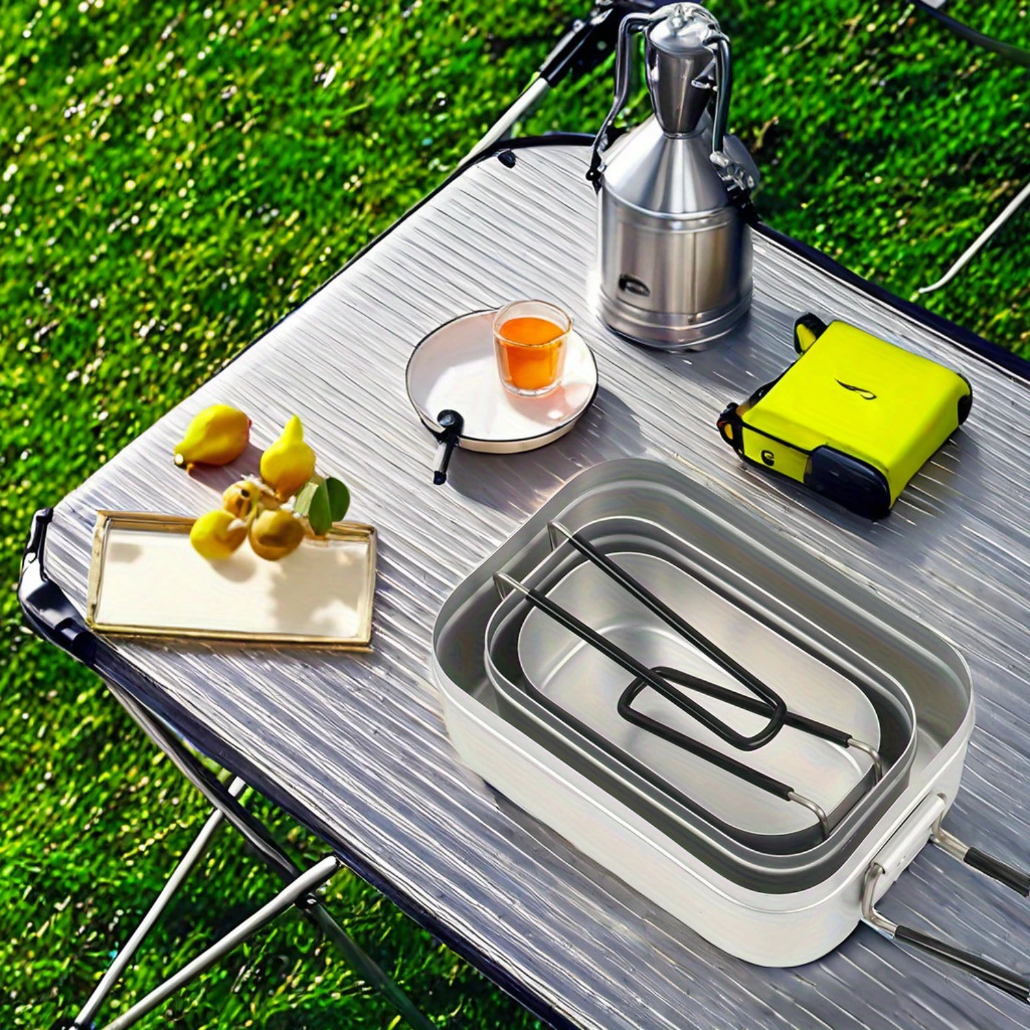 Leak-Proof Bento Snack Boxes - Reusable Meal Prep Containers With Dividers For School, Work, Camping & Picnics - Durable Aluminu