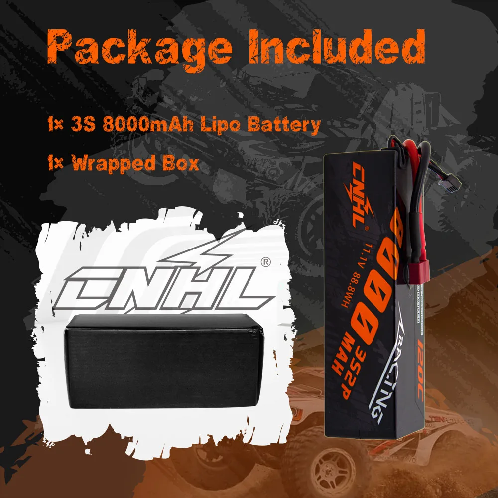 Cnhl 3S 11.1V 8000Mah Lipo Batterij 120c Hard Case Met Ec5 Stekker Voor Rc Auto Boot Voertuig Rally Truck Tank Truggy Buggy Onderdelen