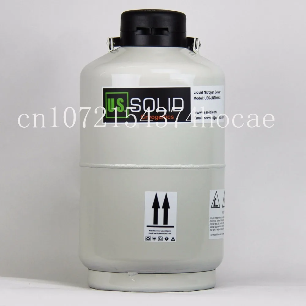 U.S. Solid 10 L Liquid Nitrogen Container Cryogenic LN2 Tank Cattle Semen Dewar 6 Canisters