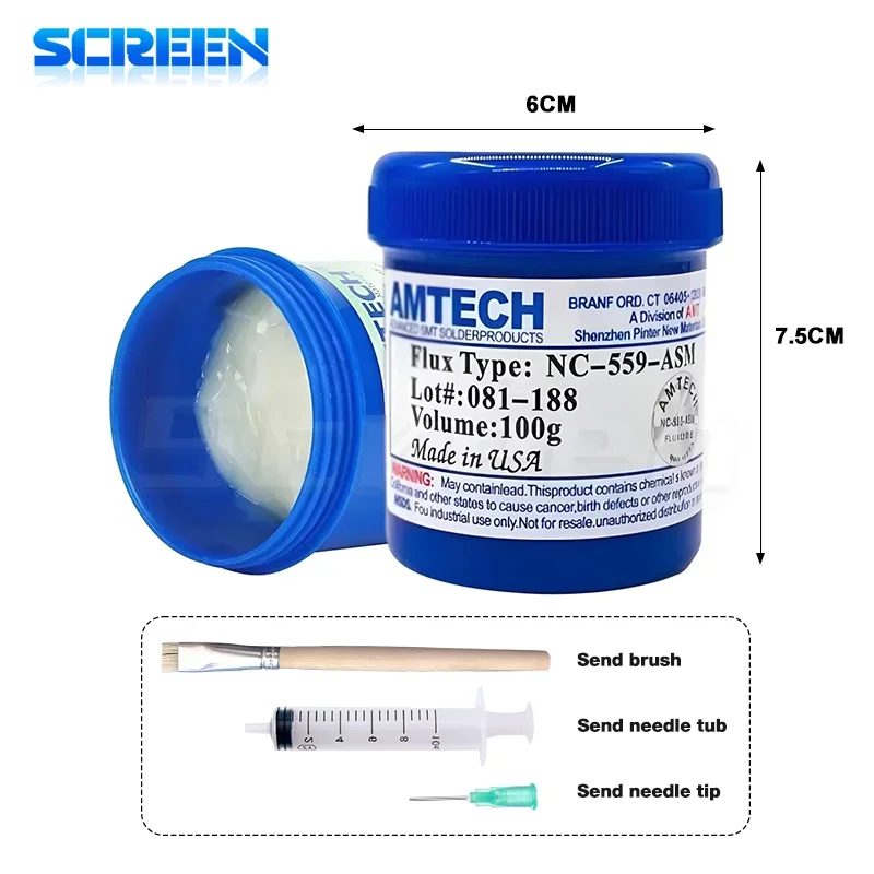 High Quality BGA solder paste solder paste NC-559/RAM-218 solder paste 100g ASM Flux Paste Lead-free Flux Needle Repair tools