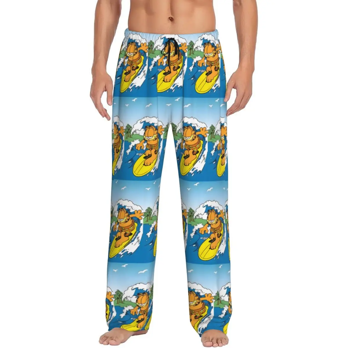 

Custom Printed G-Garfielded Pajama Pants Men Surfing Sleep Sleepwear Bottoms with Pockets