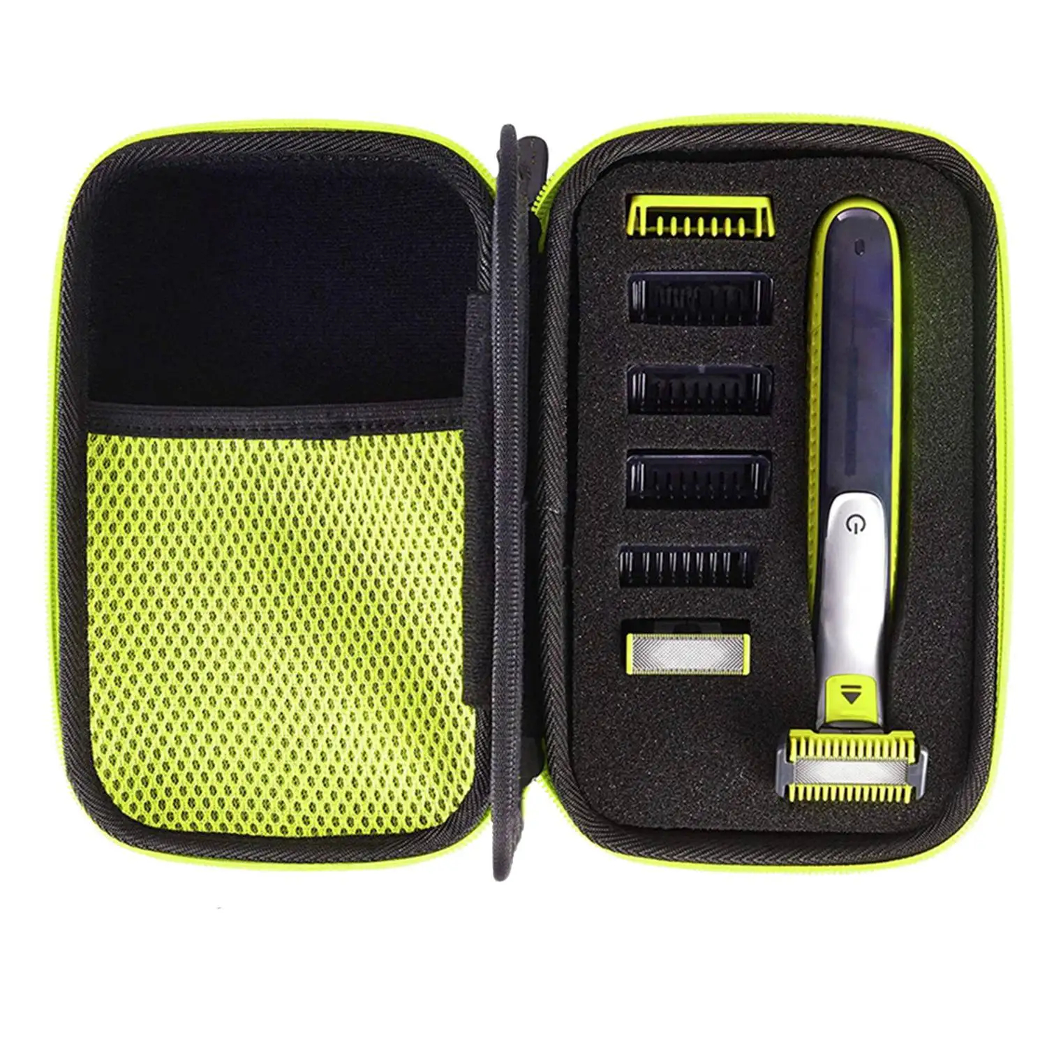 Estuche rígido organizador para afeitadora, bolsa de viaje, caja de almacenamiento, cubierta con cremallera para Oneblade QP2520, QP2530, QP2620, QP2630