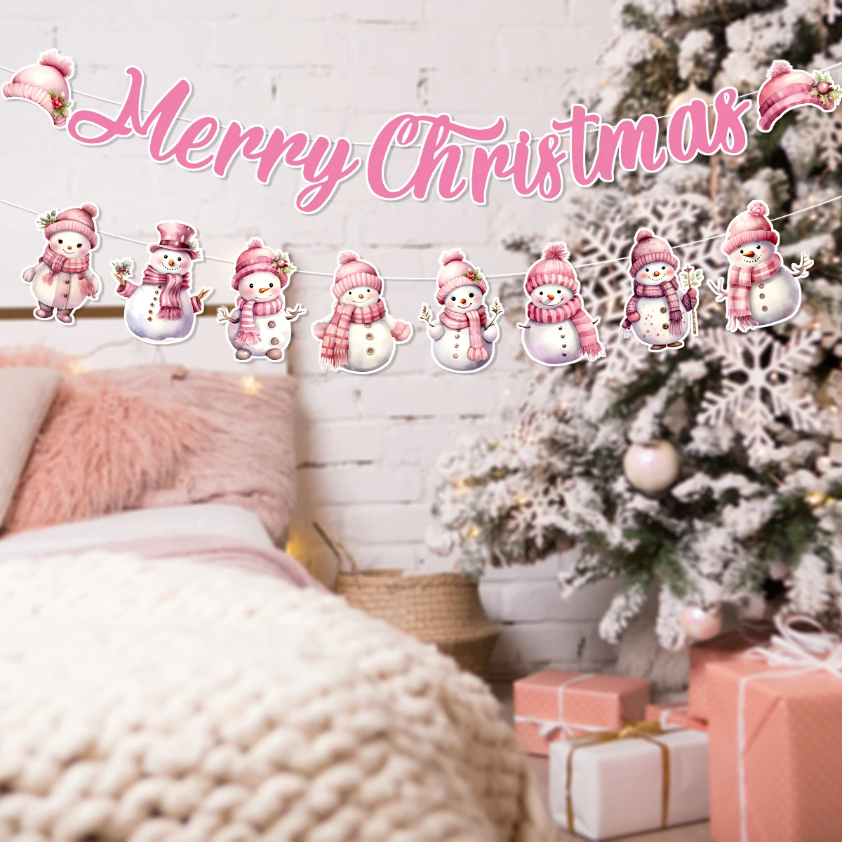 

Christmas Bunting Garland Christmas Decoration for Home 2024 Pendant Xmas Banner Ornaments Navidad Natal New Year Gift 2025