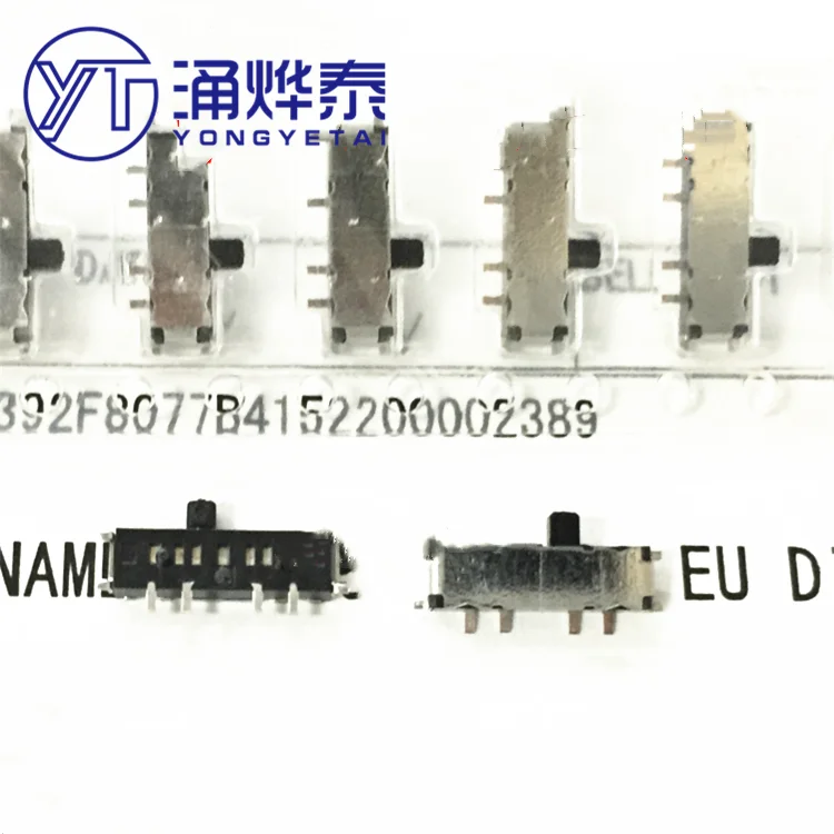 YYT 10PCS SSSS810201 SMD toggle switch 2-position 8-pin sliding switch