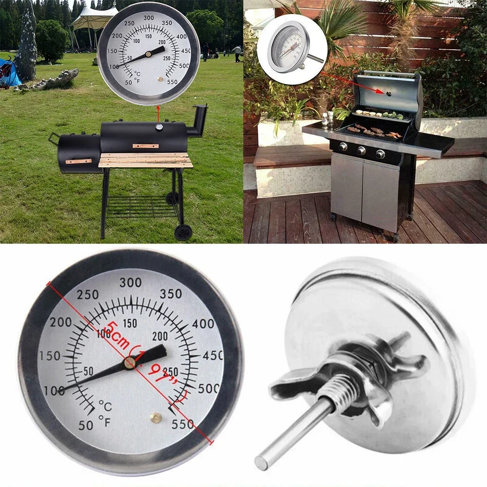 Grill Temperature Gauge Barbecue Thermometer Meter Smoker Thermostat Cooking Food BBQ Tool 50-550℃ Kitchen Accessories