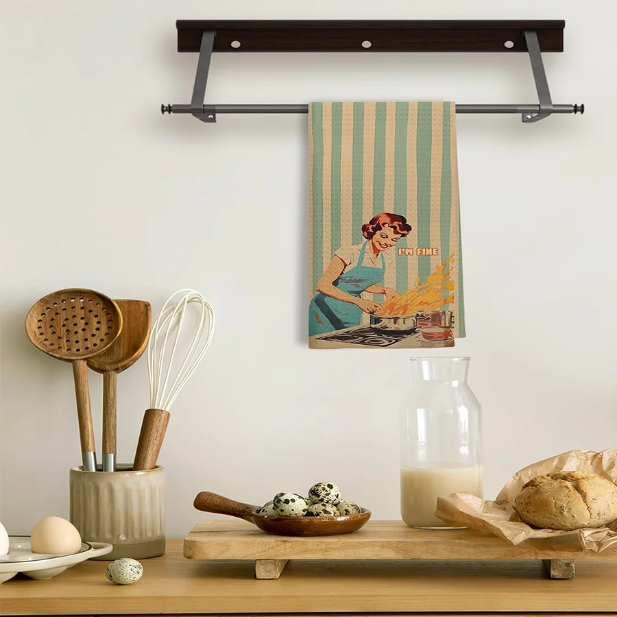 2 Buah, Handuk Dapur Bergaris - Kitchen Baking Necessities ulasan dan harga