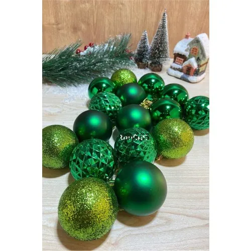 BeySüS Christmas Pine Tree Süsü Cici Ball 6 cm 16 S Green