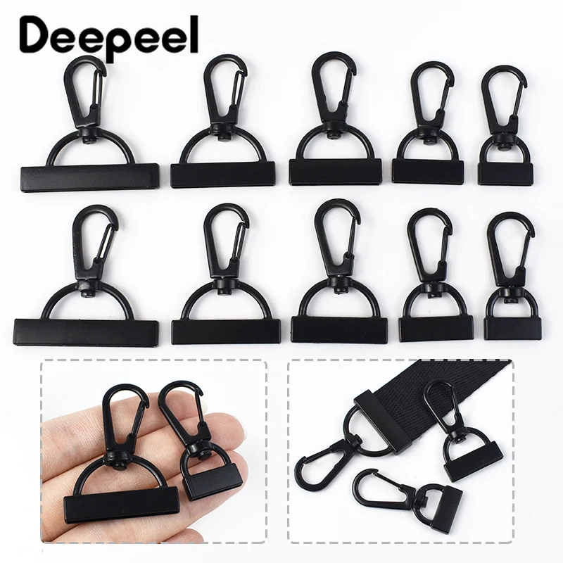 5/10Pcs Deepeel 15-38mm Metal Spring Hook Buckle Backpack Tail Clip Clasp for Webbing Bag Keychain Dog Collar Sewing Accessory