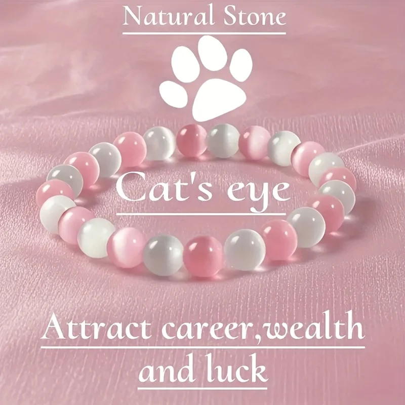 Love Magic Bracelet Y2KCute Cat Eye Handmade Beads Prosperity and Love & Show Love Chakra Jewelry Elegant Bohemian-style Jewelry