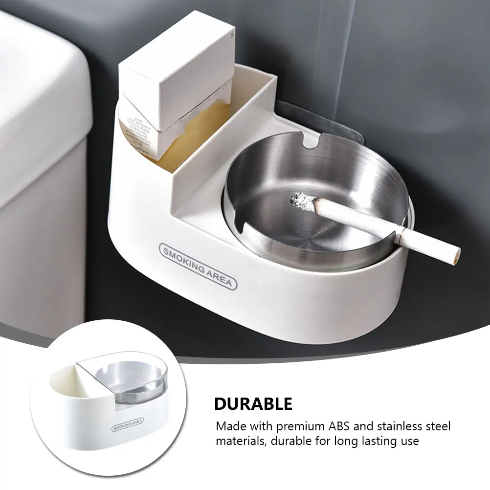 

1pc Wall Mounted Stainless Steel Home Punch Free Bathroom Ashtray Bathroom Container Holder Modern Kitchen Accessories