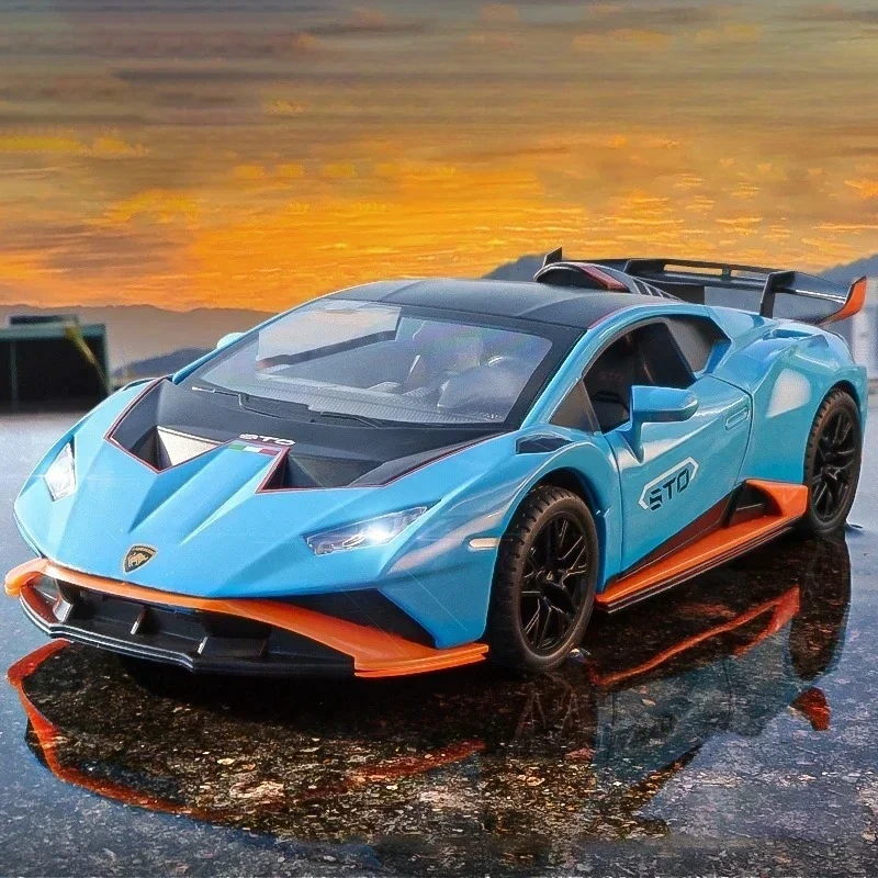 

1:24 Alloy Sports Car Model Diecast Sound Super Racing Lifting Tail Hot Car Wheel For Children Gifts
