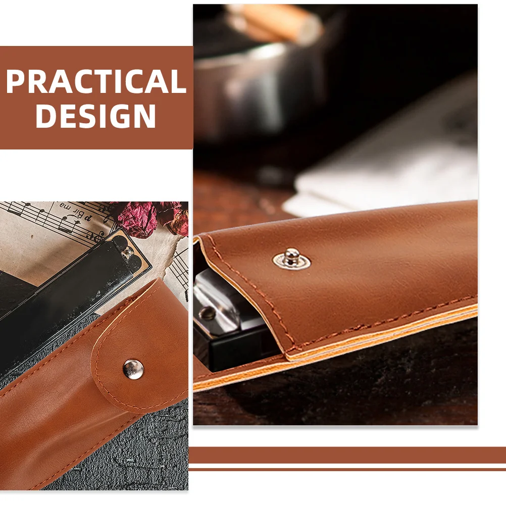 

4Pcs 10-Hole Harmonica Storage Case Portable Protective Holder Small Harmonica Pouch Lightweight Travel