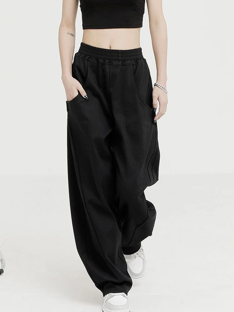 Jmprs Harajuku Women Streetwear Sweatpants High Waist Hip Hop Wide Leg Pants Korean Oversize Loose Bf Retro Trousers Spring New