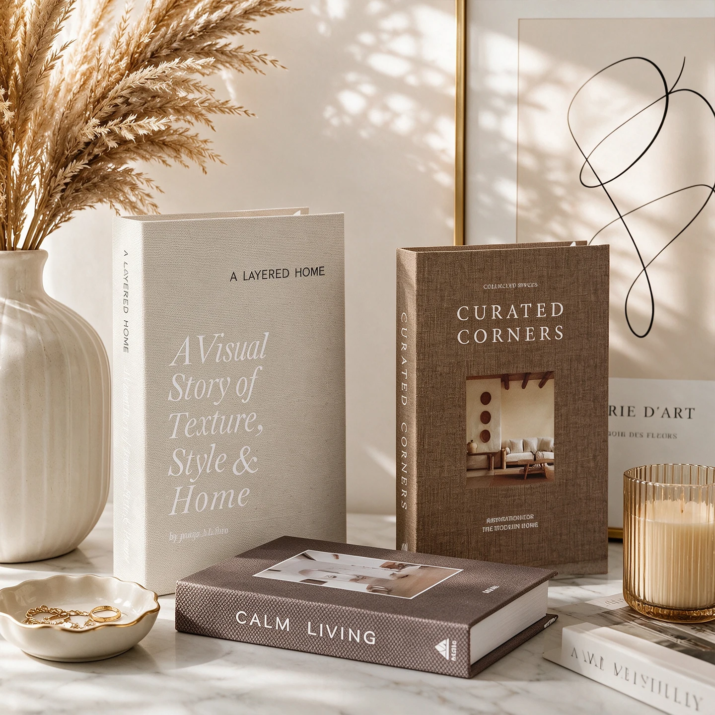New 3Pc Foldable Fashion Fake Book Study Room Decoration Designer Books Coffee Table Ornaments Club Hotel Room Villa Prop Books