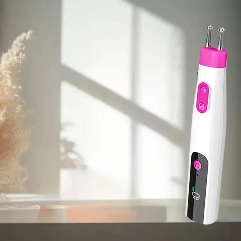 Multifunctional Electric Double-head Massage Pen Intelligent Meridian Pen Type-C Fast Charging 10 Gears Adjustment For Neck Back