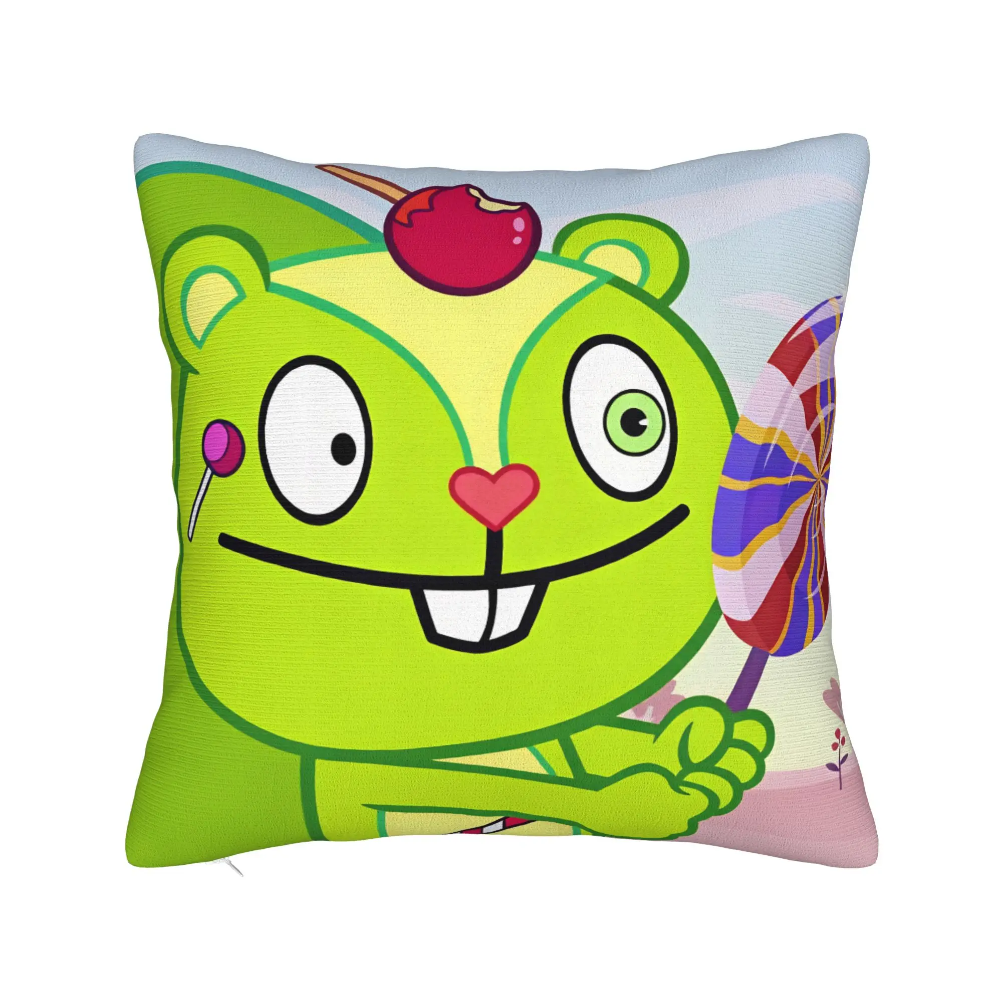 Pillow Case Cartoon H-Happy Tree F-Friends Soft  Pillow Cover For Sofa Home Decor Funny Pillowcases