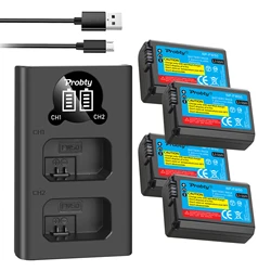 2000mAh NP FW50 NP-FW50 Battery AKKU + LED USB Dual Charger for Sony NEX-7 NEX-5N NEX-5R Alpha a5000 a6000 DSC-RX10 a7II a7S