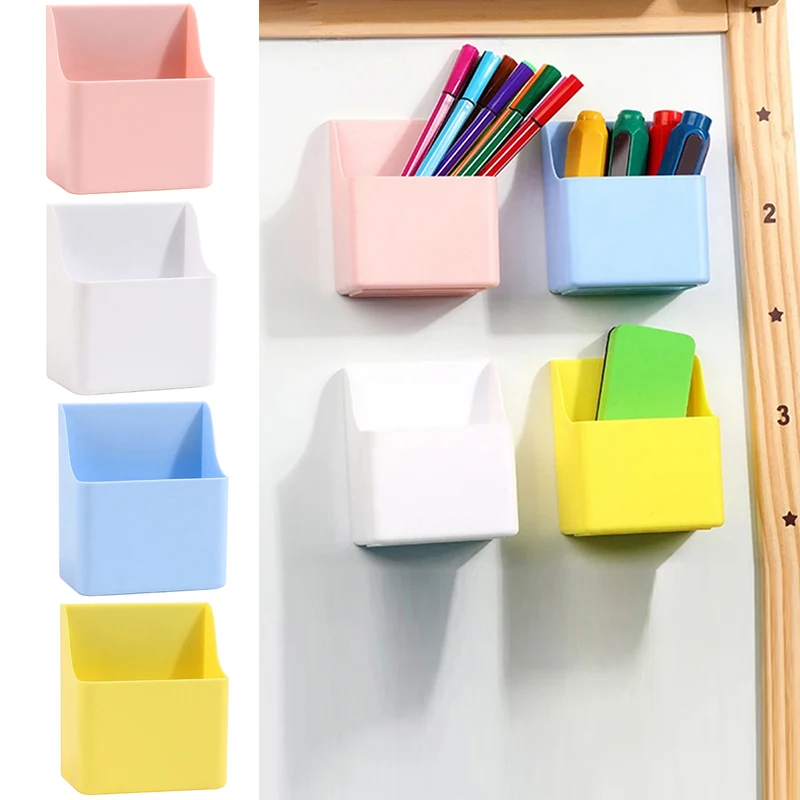 Office Whiteboard Marker Stand Organizer; Large-capacity Magnetic Refrigerator Storage Shelf Unit