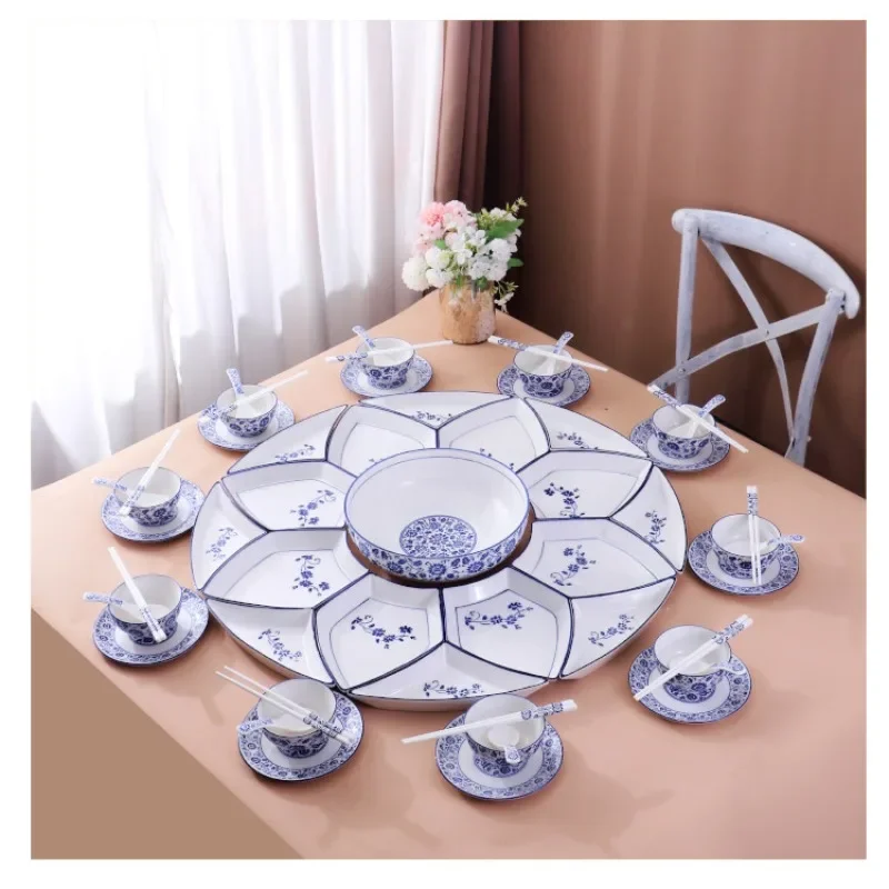 Eve Dinner Family Platter Tableware Combination New Year's Plate Bowl Vegetable Plate Household 2023 New Creative Set