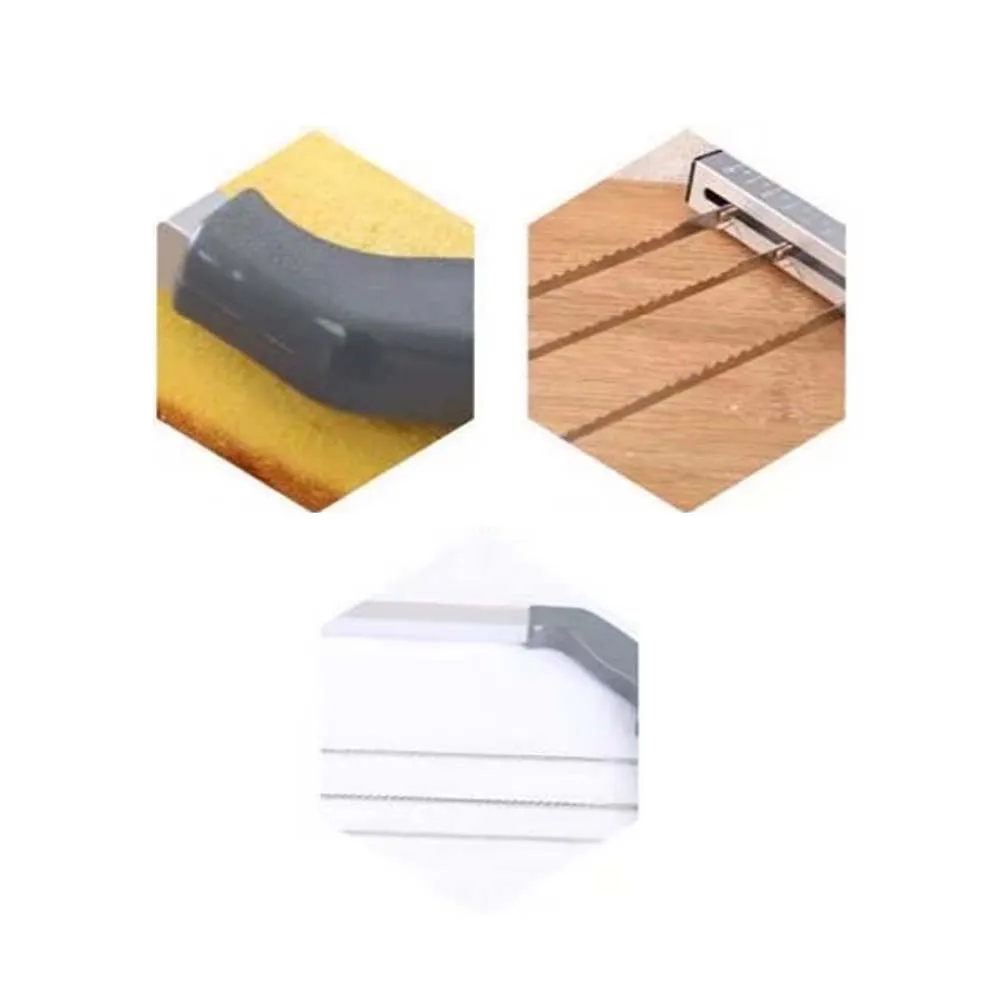 

14 Inch Divider Leveler Cake Slicer Tool Slicer Stainless Steel 3 Blades Adjustable Pastry Decorator Baking Tools