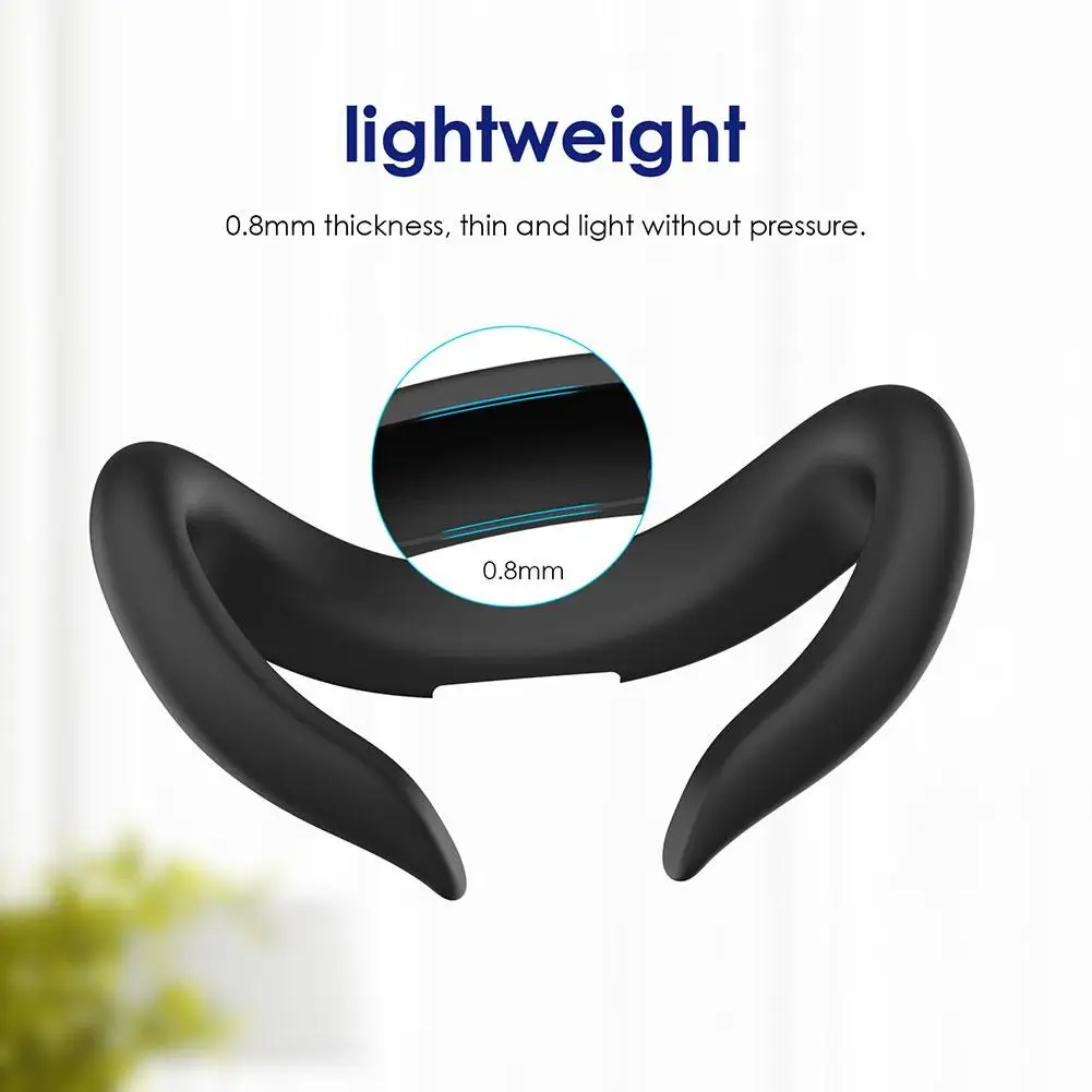 Máscara de silicone para Meta Quest3, Máscara Anti Sweat, VR Óculos Acessório, AR, 1 Pc, Adequado para Óculos, V6C8